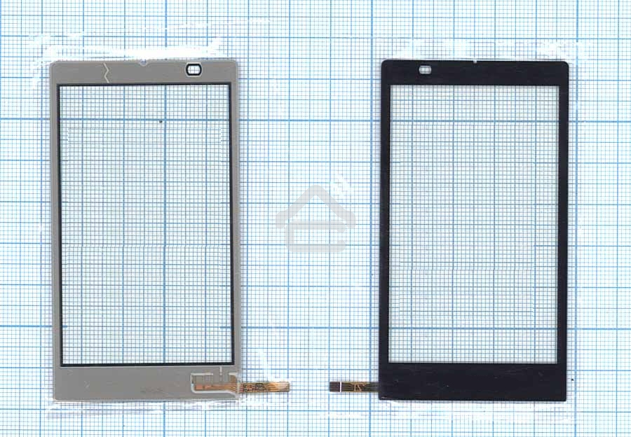 Сенсорное стекло (тачскрин) для Philips Xenium X809, черное