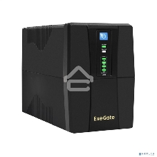 Источник бесперебойного питания ExeGate Power Back BNB-1000.LED.AVR.2SH 1000VA/550W, LED, AVR, 2*Schuko, Black