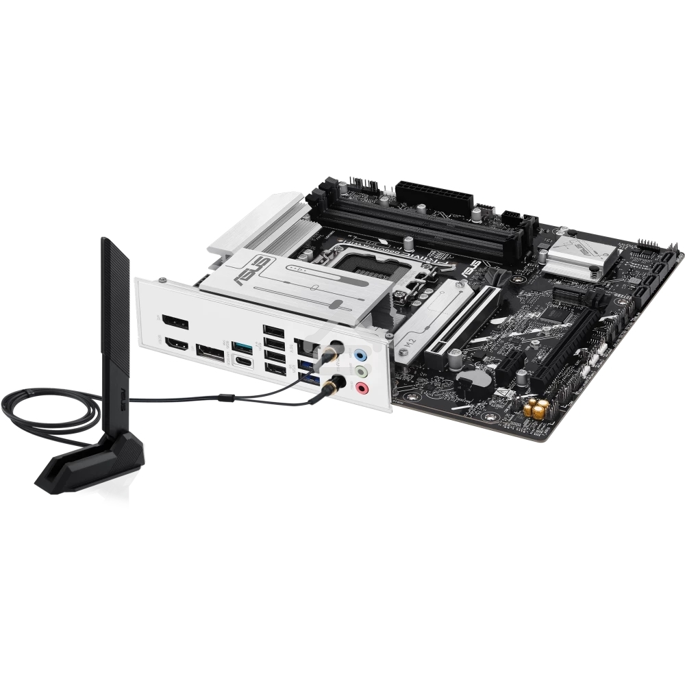 Материнская плата ASUS PRIME B860M-A WIFI, LGA 1851, Intel B860, 4xDDR5, 4xSATA, 2xM.2, 1xPCIe 5.0 x16, 1xPCIe 4.0 x16, 1xPCIe 4.0 x1, 2xDP, 1xHDMI, 1x 2.5Gb LAN, 1xUSB-C 20Gbps, 1xUSB-A 10Gbps, 2xUSB-A 5Gbps, 4xUSB-A 2.0, 3x3.5 мм, 7.1, micro-ATX.