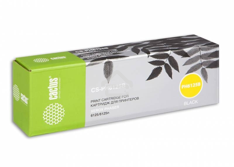 Картридж лазерный Cactus CS-PH6125B (106R01338) черный (2000 стр.) для Xerox 6125/6125n
