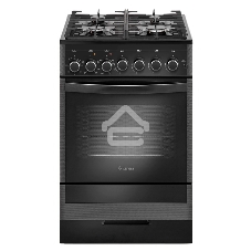 Плита комбинированная Gefest ПГЭ 5502-02 0044 черный, конфорок 4 газовых, духовка 55 л, 50 см x 85 см x 58.5 см