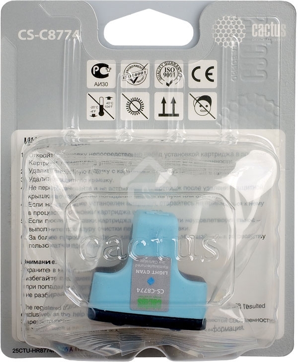 Картридж струйный Cactus CS-C8774 светло-голубой для №177 HP PhotoSmart 3213/3313/8253/C5183/C6183 (