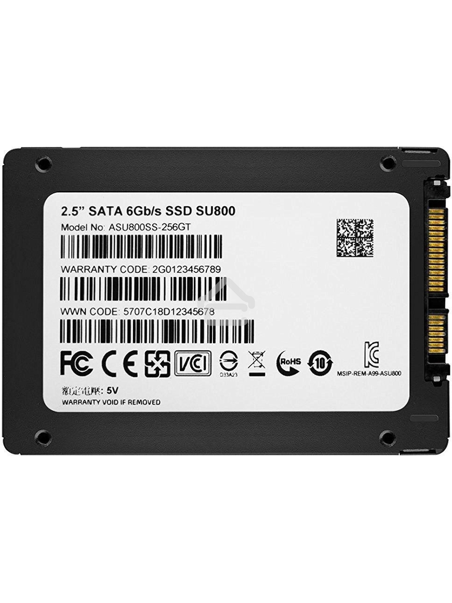 Накопитель SSD ADATA SU800, 256Gb, SATA III, 2.5