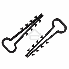 Дюбель-хомут нейлоновый прямоугольный Rexant 6-12 мм, черный, упаковка 100 шт.