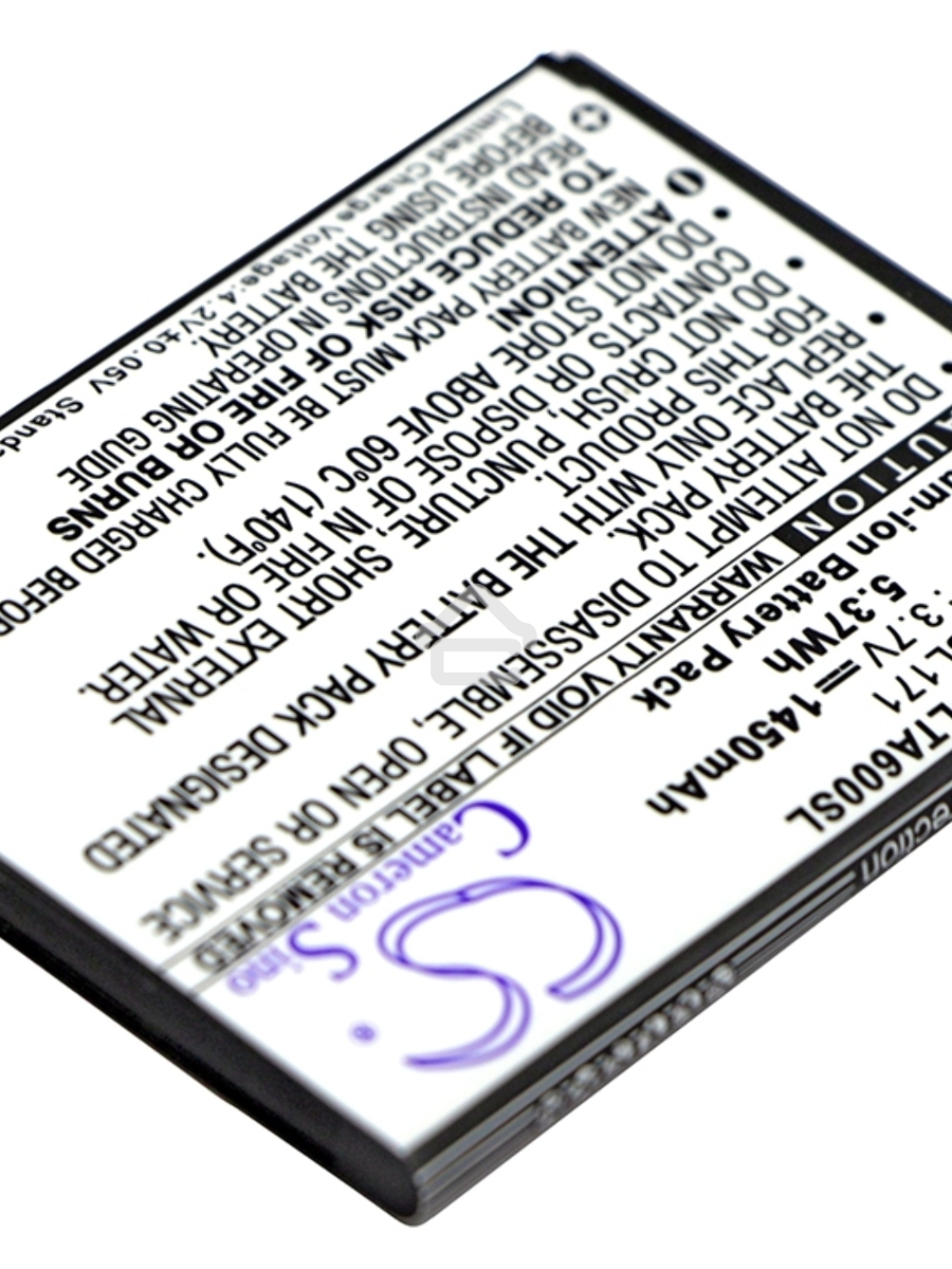 Аккумулятор CameronSinoCS-LTA600SL BL171 для Lenovo A3903.7V / 1450mAh / 5.37Wh