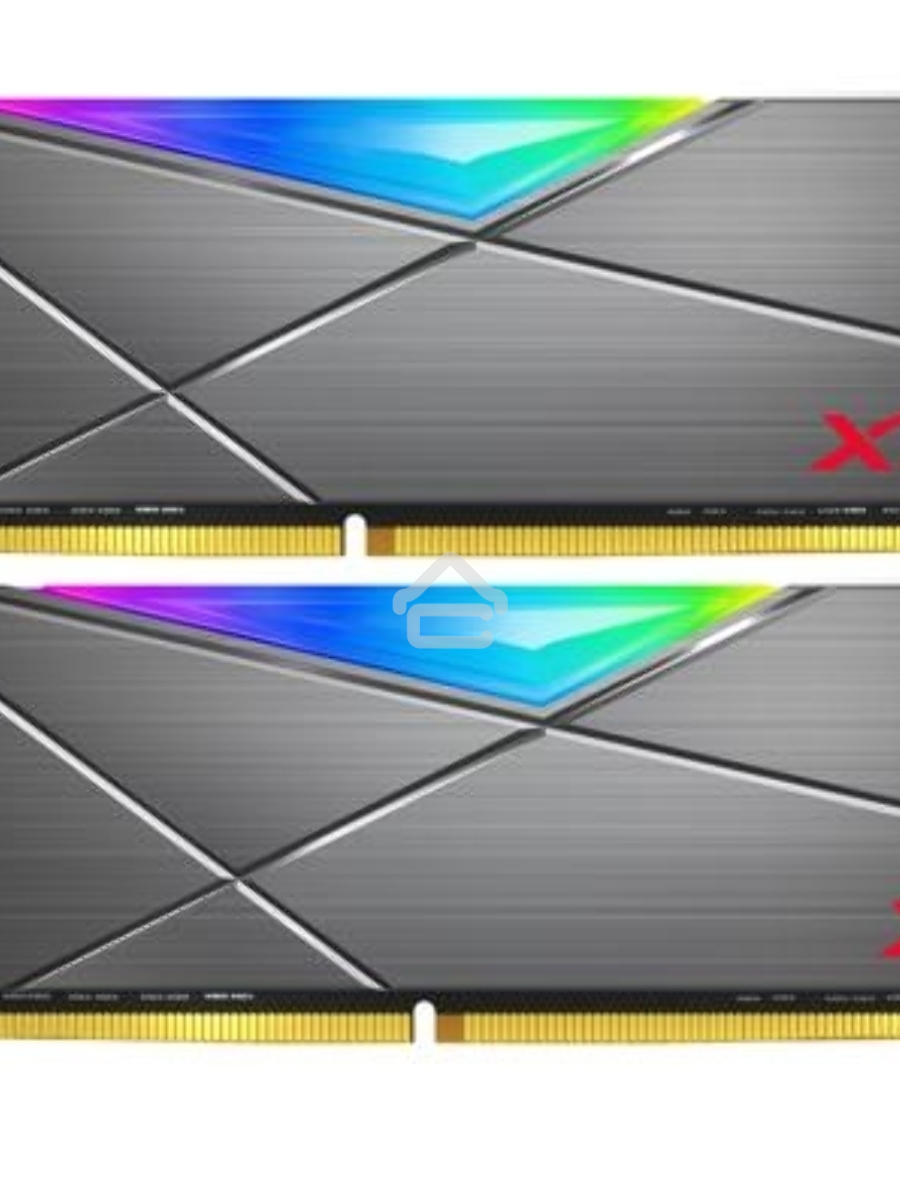 Оперативная память XPG Spectrix D50 RGB, DDR4, 32GB (2x16GB), 3200MHz, CL16, UDIMM, с радиатором, RGB, серый