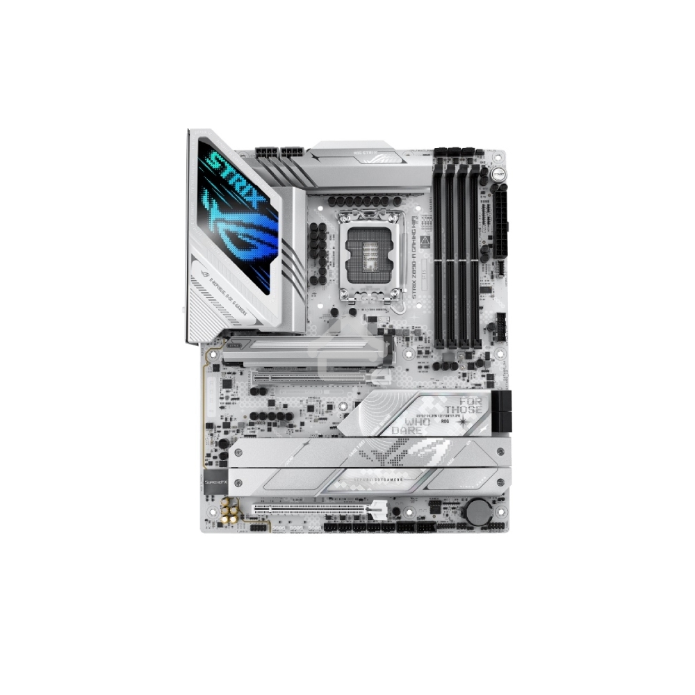 Материнская плата ASUS ROG STRIX Z890-A GAMING WIFI, LGA 1851, Intel Z890, 4xDDR5, 4xSATA, 5xM.2, 1xPCIe 4.0 x16, 1xPCIe 5.0 x16, 1xHDMI, 1xDP, 1x 2.5Gb LAN, 2xUSB-A 3.2 Gen 1, 5xUSB-A 3.2 Gen 2, 1xUSB-C 3.2 Gen 2, 2xThunderbolt 4, 2x3.5 мм, 7.1, ATX