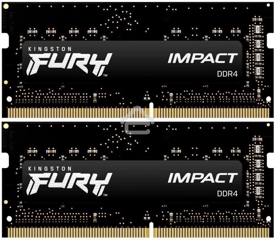 Оперативная память Kingston Fury Impact, DDR4, 16GB (2x8GB), 3200MHz, CL20, SO-DIMM