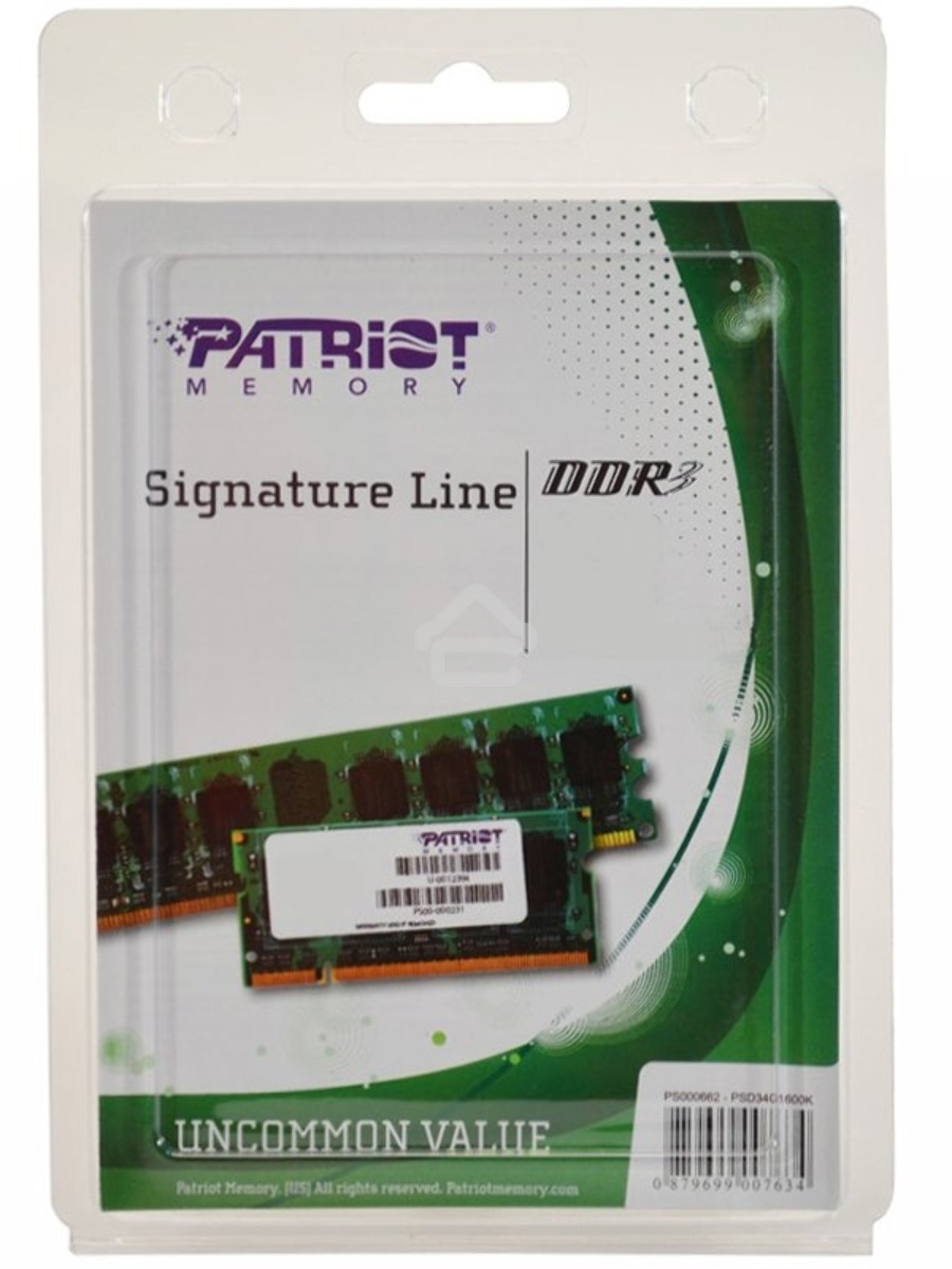 Оперативная память Patriot, DDR3, 4GB (1x4 GB), 1600 MHz, CL11, SO-DIMM