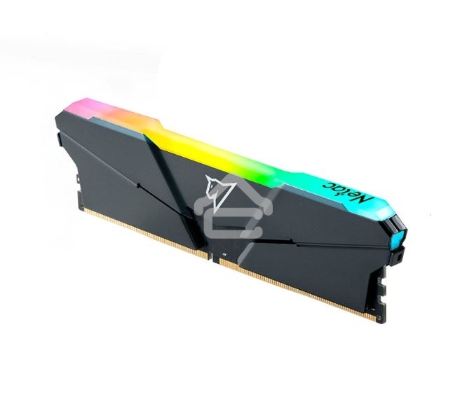 Оперативная память NETAC Shadow, DDR4, 16GB (1x16GB), 3200MHz, CL16, DIMM, с радиатором, RGB, серый