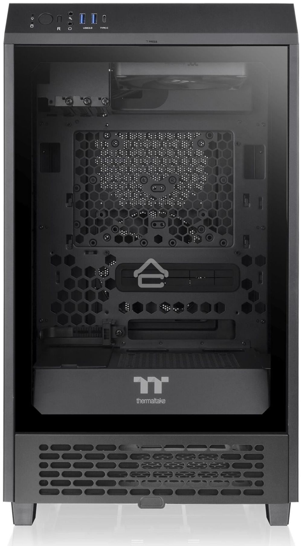 Компьютерный корпус Thermaltake The Tower 200 черный без БП miniITX 11x120мм 5x140мм 2xUSB 3.0 audio bott PSU