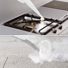 Пароочиститель ручной Kitfort КТ-9109-1 1000Вт белый/фиолетовый