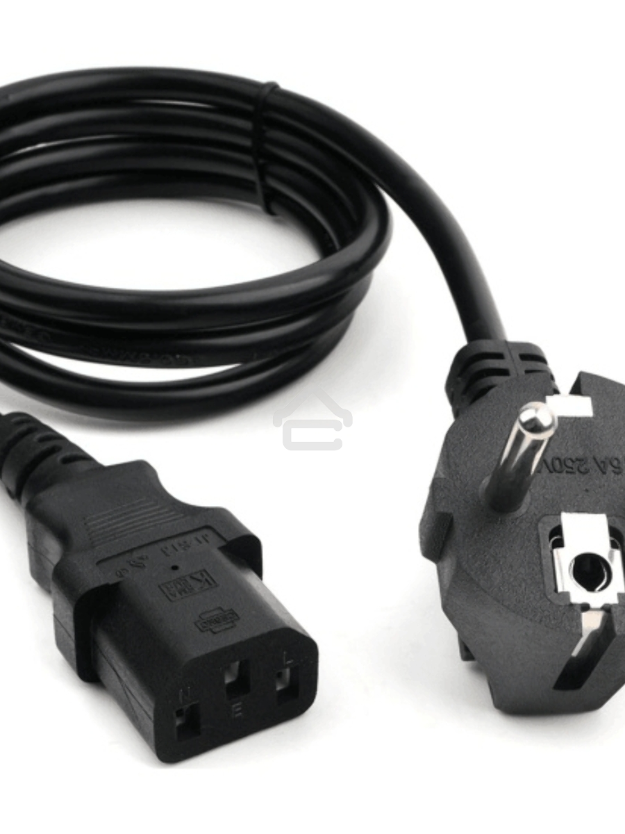 Кабель питания Cord Power Gembird/Cablexpert PC-186 / 1.8м, Schuko- C13, 6А, черный, с зазем.