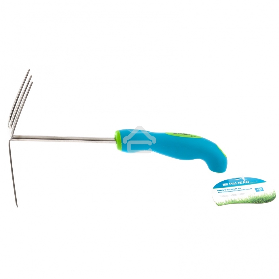 Мотыжка комбинированная, 70х290 мм, нерж. сталь, двухкомпонентная рукоятка, PREMIUM PLUS Palisad