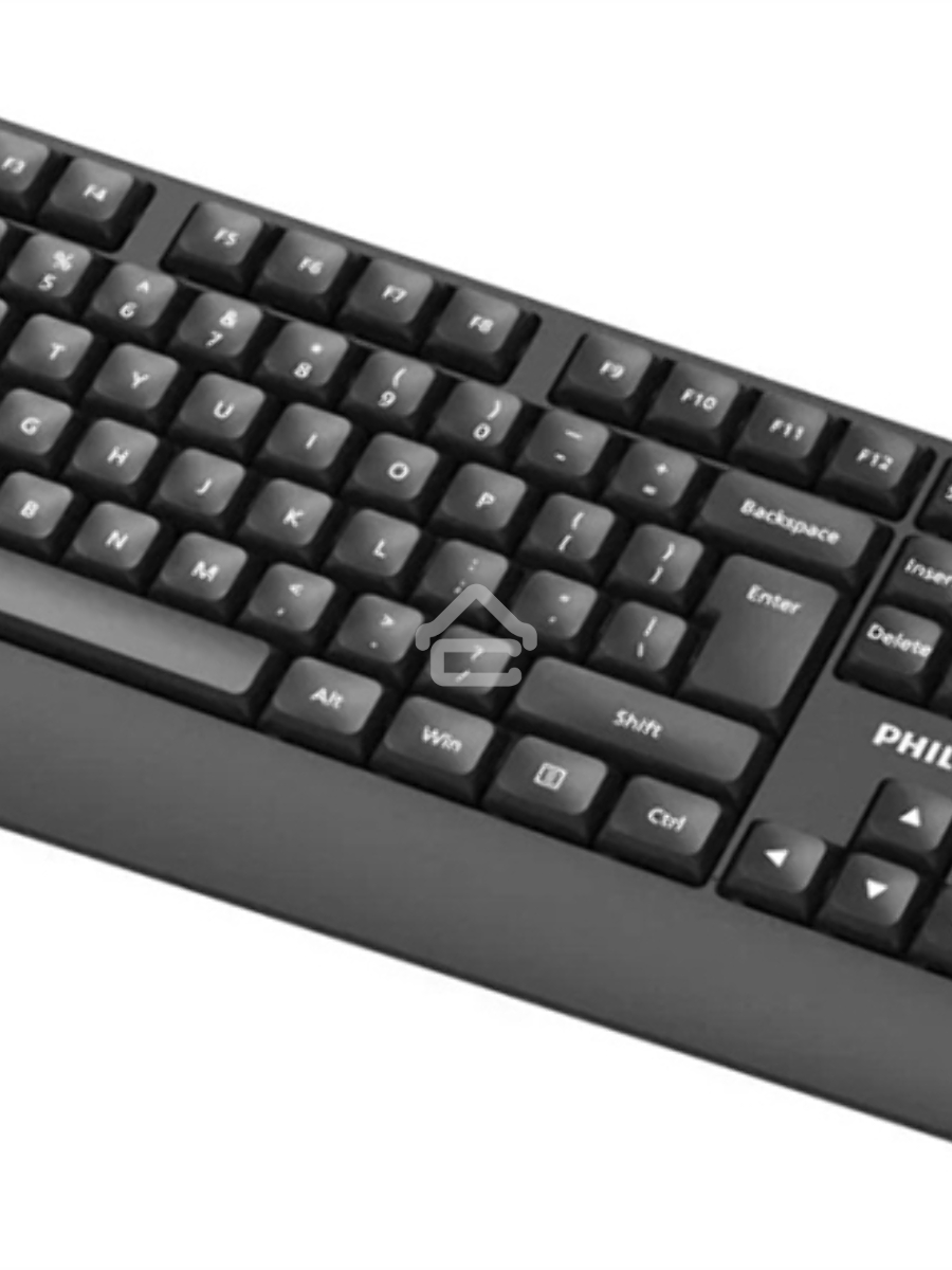 Проводная Клавиатура Philips SPK6237, USB 2.0 104 клав, высокие кн., русская заводская раскладка, чёрный