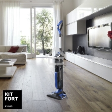 Вертикальный паровой пылесос Kitfort KT-555, 1800Вт, черный/фиолетовый