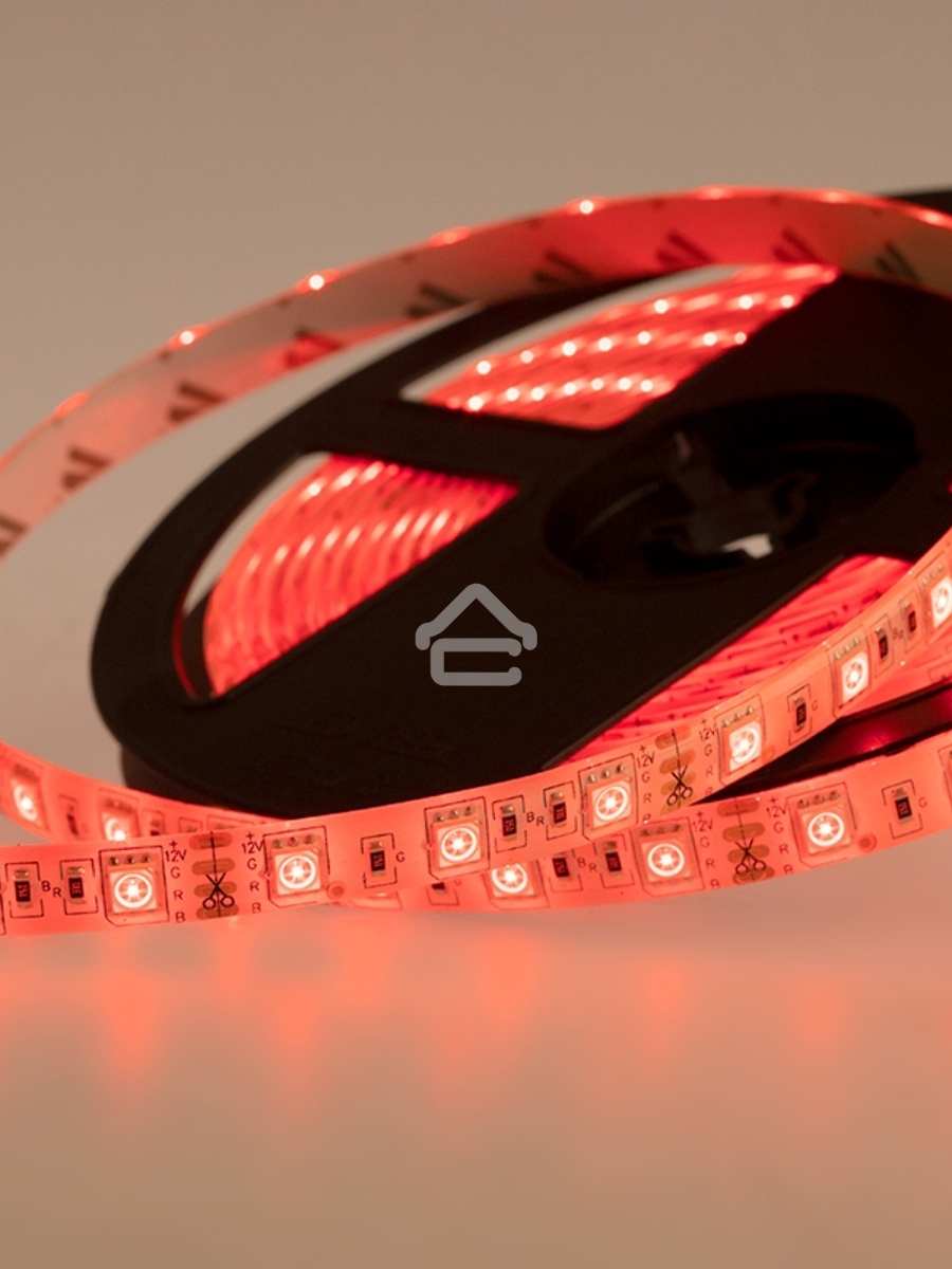 Лента LED силикон, 10 мм, IP65, SMD 5050, 60 LED/m, 12 V, цвет свечения RGB