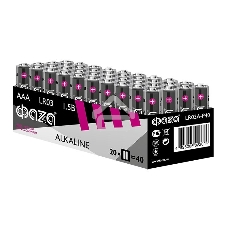 Элемент питания щелочной LR03 Alkaline Pack-40 (уп.40шт) ФАZА 5023024, 1.5 В