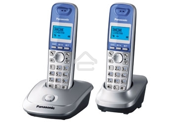 Телефон беспроводной (DECT) Panasonic KX-TG2512RUS (серебристый) Доп трубка в комплекте,АОН, Caller ID,спикерфон на трубке,полифония