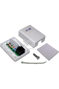 Настенная розетка, 1 порт RJ-45 категории 6, UTP, белая