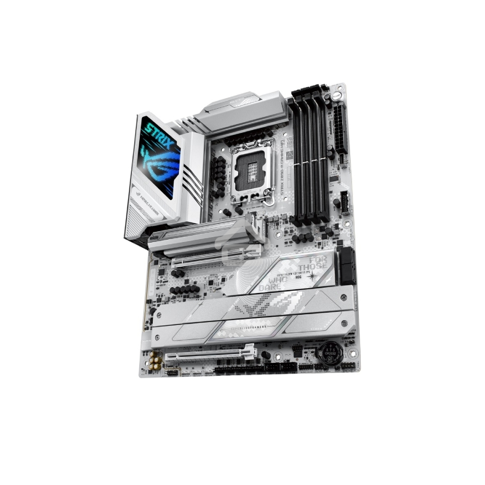 Материнская плата ASUS ROG STRIX Z890-A GAMING WIFI, LGA 1851, Intel Z890, 4xDDR5, 4xSATA, 5xM.2, 1xPCIe 4.0 x16, 1xPCIe 5.0 x16, 1xHDMI, 1xDP, 1x 2.5Gb LAN, 2xUSB-A 3.2 Gen 1, 5xUSB-A 3.2 Gen 2, 1xUSB-C 3.2 Gen 2, 2xThunderbolt 4, 2x3.5 мм, 7.1, ATX