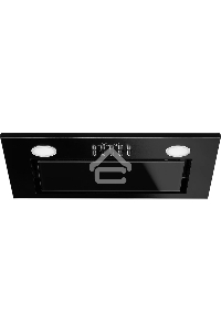 Встраиваемая вытяжка MONSHER INNA 40 Noir, 40 см, производительность 750 м3/ч, 3 скорости, турбо режим, механическое управление, уровень шума 45 дБ, LED освещение, угольный фильтр KF-Y (опция), цвет черный/нержавеющая сталь