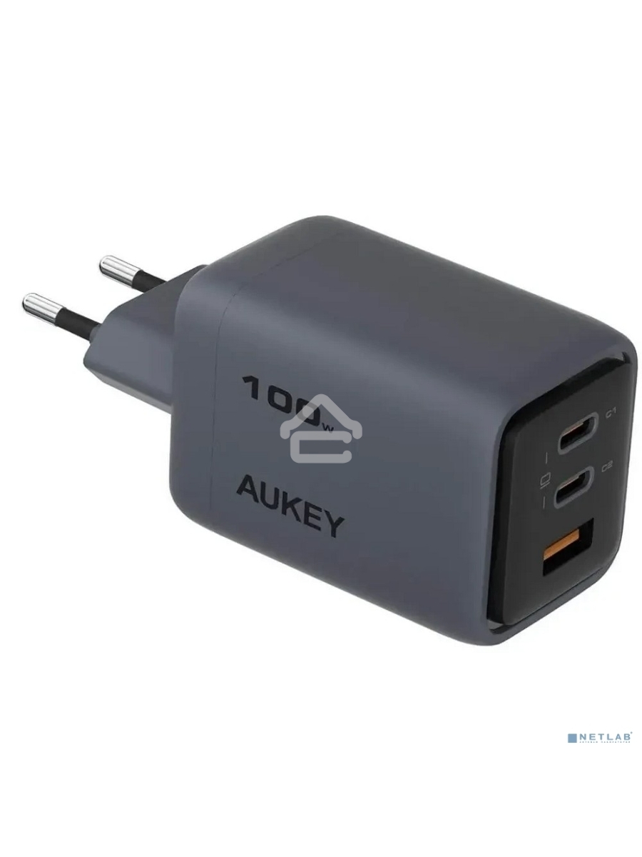 Сетевое зарядное устройство Aukey Comet Mix 100W  серый