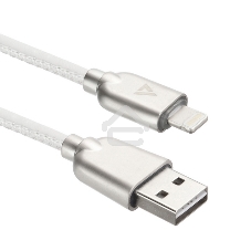Кабель USB ACD-Allure Lightning - USB-A Кожа, 1м, белый
