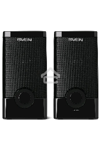 Колонки Sven 318 черный {USB-порт ПК, ноутбука или адаптер 5V DC}