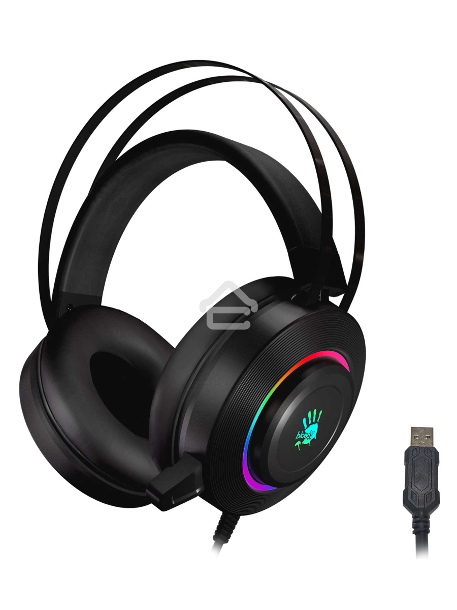 Наушники с микрофоном A4 Bloody G521 черный 2.3м мониторные USB оголовье (G521 (BLACK))