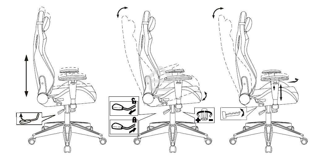 Кресло игровое Knight Outrid Smile черный эко.кожа крестов. пластик