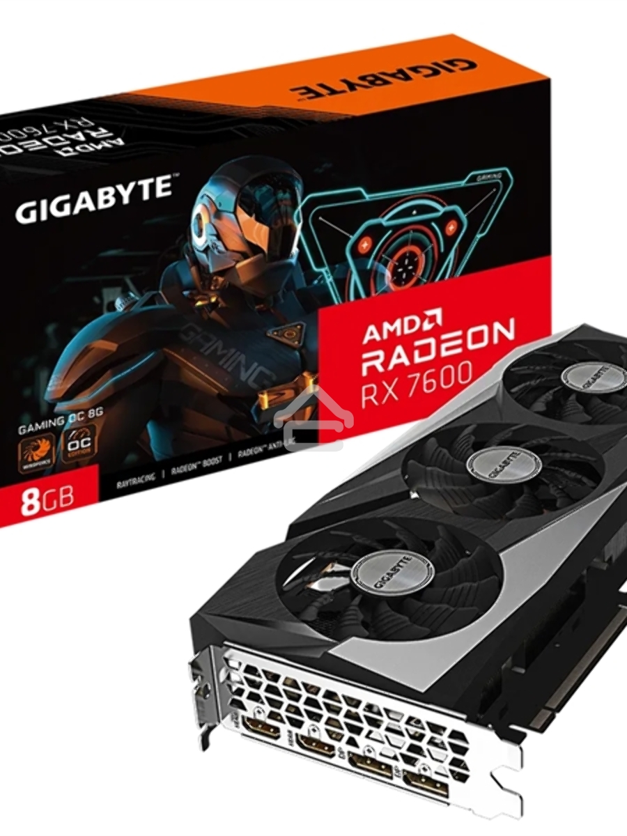 Видеокарта Gigabyte GV-R76GAMING OC-8GD AMD Radeon RX 7600 8Gb 128bit GDDR6 2355/18000 HDMIx2 DPx2 HDCP Ret