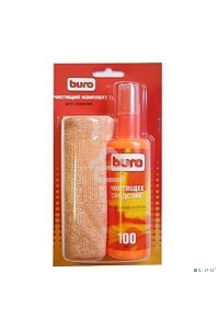 Чистящий набор (салфетки + гель) Buro BU-S/MF (салфетка и спрей) для экранов и оптики блистер 100мл