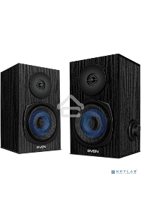 Колонки 2.0 SVEN SPS-576 чёрные (2x4W, Bluetooth, дерево)
