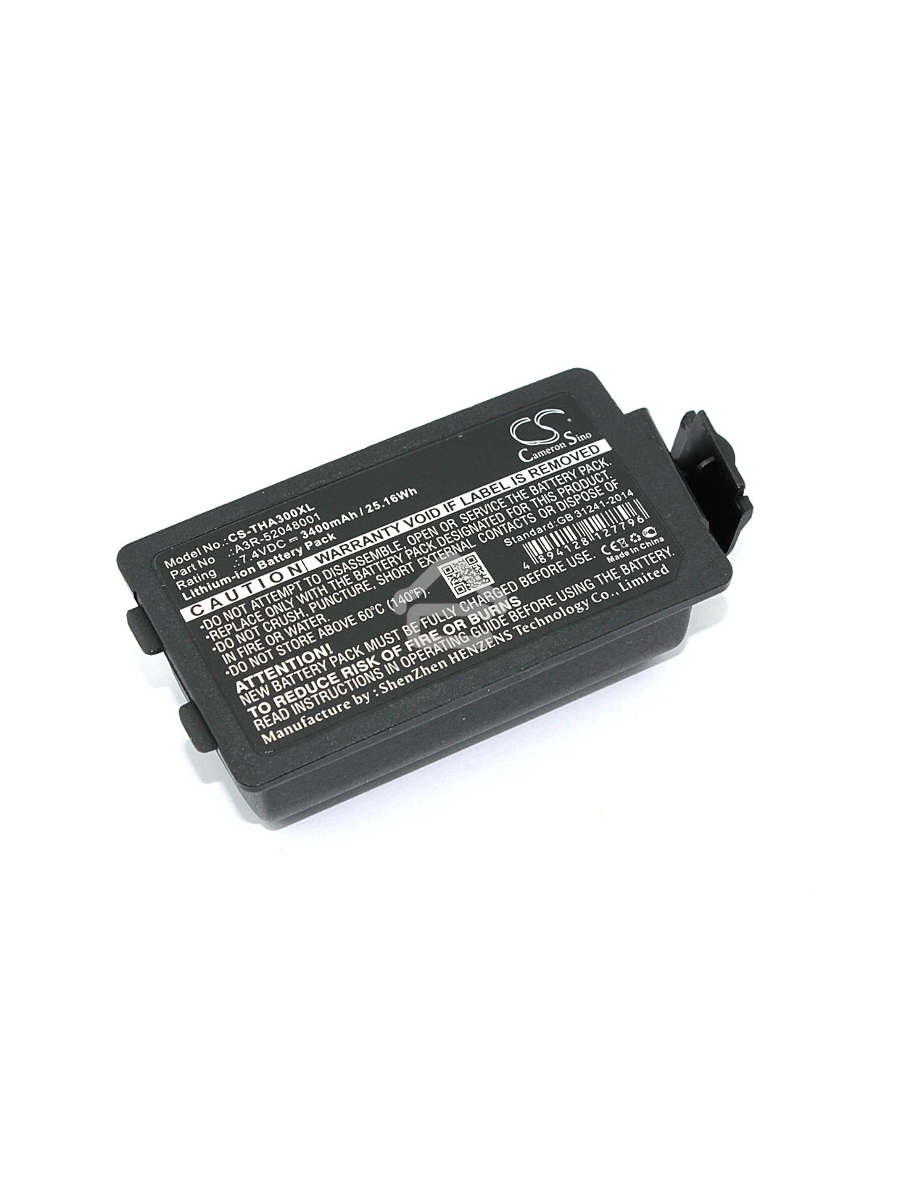 Аккумулятор CS-THA300XL для TSC Alpha 3R 7,4V 3400Ah Li-ion (A3R-52048001)