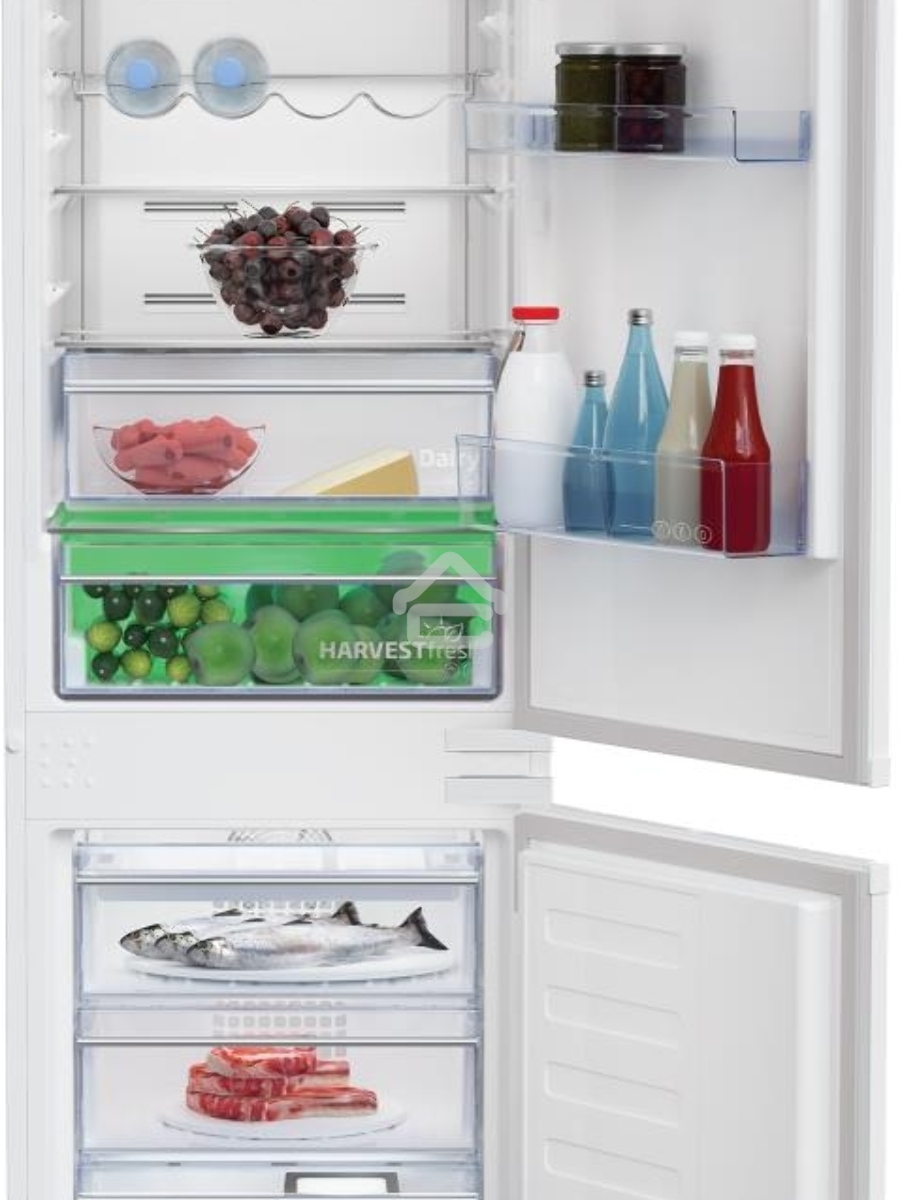 Встраиваемый холодильник Beko BCNA275E3S (7523020054) белый двухкамерный 185/69 л морозилка снизу, No Frost