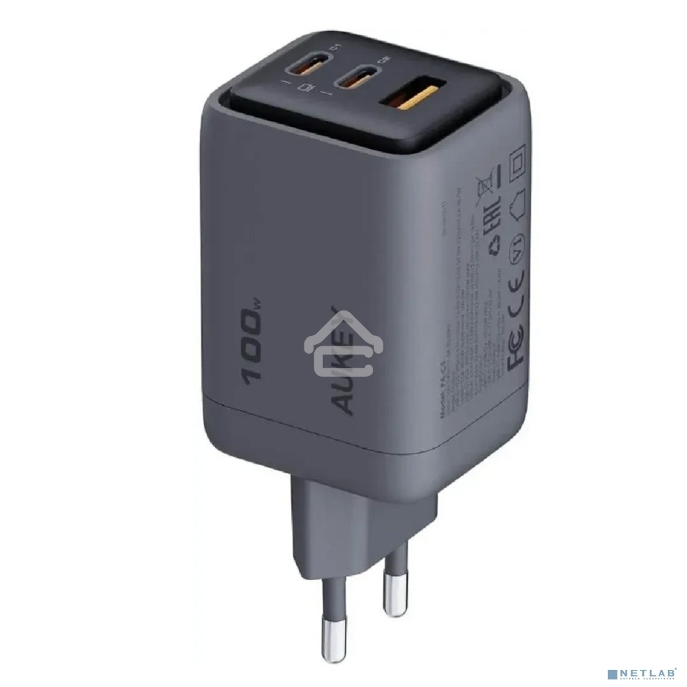 Сетевое зарядное устройство Aukey Comet Mix 100W серый