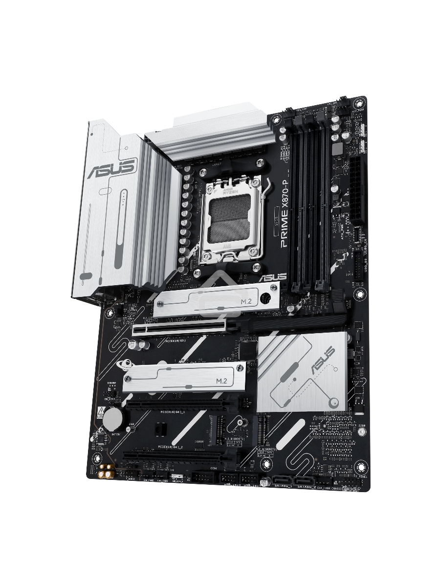 Материнская плата ASUS PRIME X870-P, AM5, AMD X870, 4xDDR5, 2xSATA, 4xM.2, 1xPCI-E 5.0 x16, 1xPCI-E 4.0 x16, 1xPCI-E x1, 1xHDMI, 2xUSB Type-C, 1x2.5Gb LAN, 4xUSB-A 3.2 Gen 1, 1xUSB 3.2 Gen 2, 3x3.5 мм, 7.1, ATX