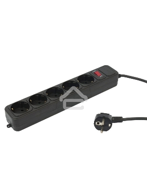 Сетевой фильтр PC Pet AP01006-3-BK 3м (5 розеток) черный