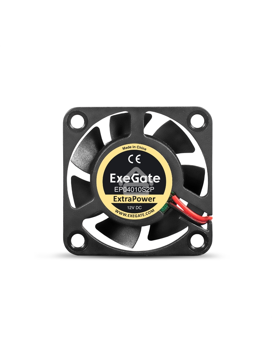 Вентилятор для корпуса ExeGate ExtraPower EP04010S2P черный, 40 мм, 7500 об/мин, 36 дБ, 2 pin