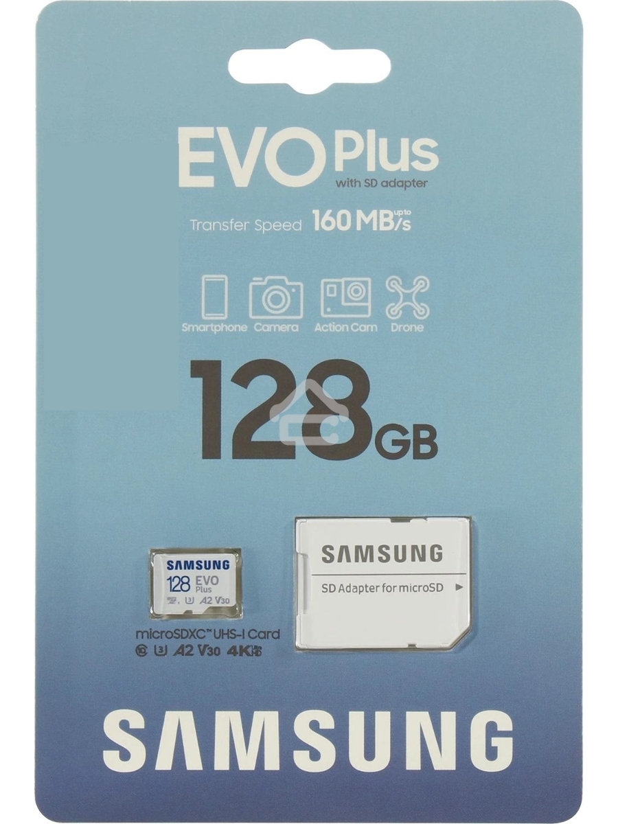 Карта памяти Samsung MICRO SDXC EVO+ 128GB V10 W/A MB-MC128SA/EU