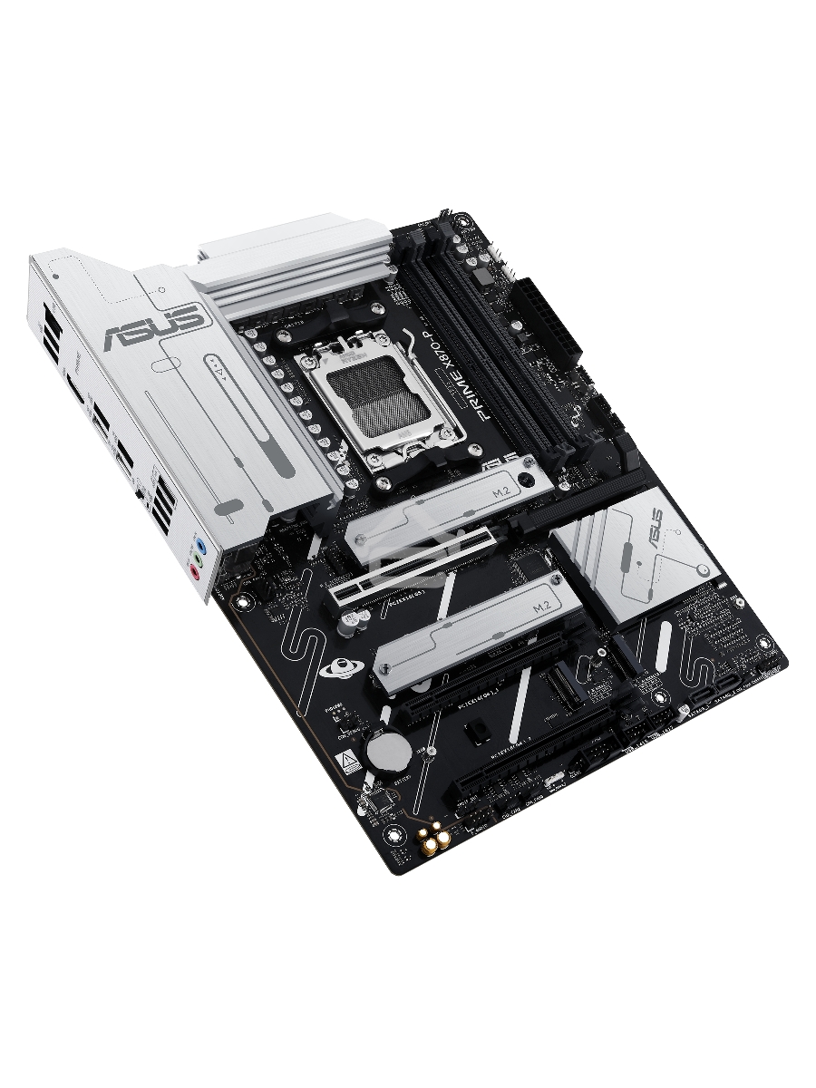 Материнская плата ASUS PRIME X870-P, AM5, AMD X870, 4xDDR5, 2xSATA, 4xM.2, 1xPCI-E 5.0 x16, 1xPCI-E 4.0 x16, 1xPCI-E x1, 1xHDMI, 2xUSB Type-C, 1x2.5Gb LAN, 4xUSB-A 3.2 Gen 1, 1xUSB 3.2 Gen 2, 3x3.5 мм, 7.1, ATX