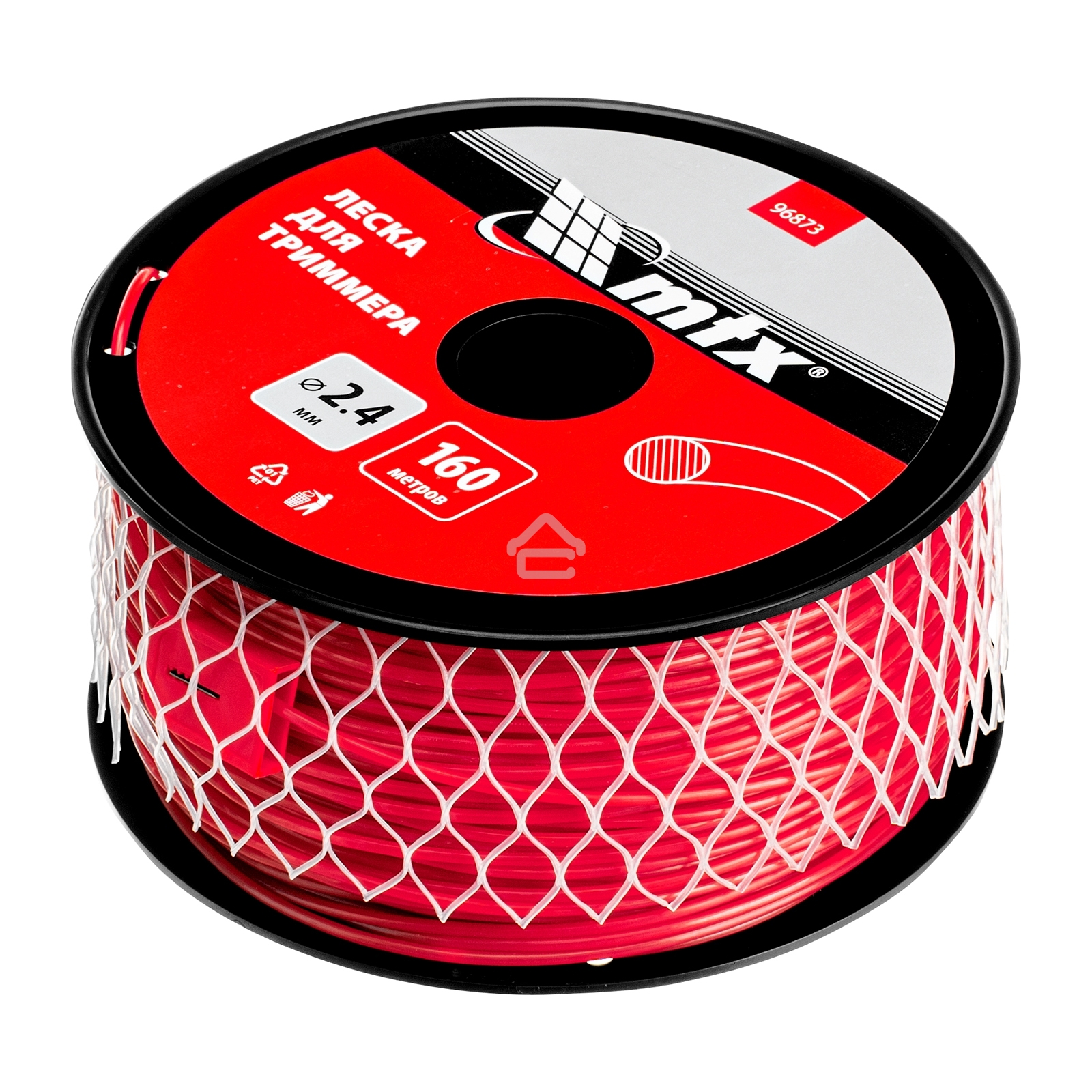 Леска для триммера круглая 2,4 мм х 160 м, на катушке MTX