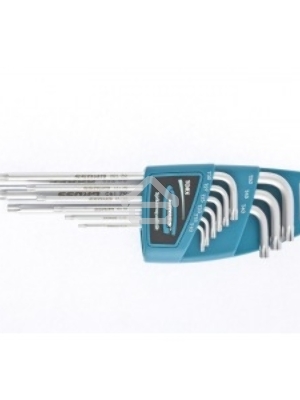 Набор ключей GROSS 16407  имбусовых torx-tt 9шт: t10-t50 удлиненные s2 сатинированные