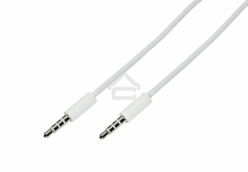 Аудиокабель Rexant 3,5 мм штекер-штекер 1 м белый