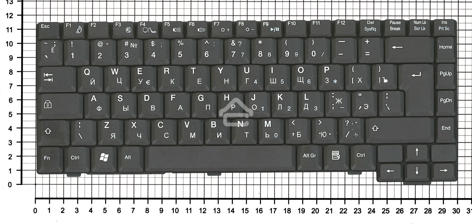 Клавиатура для ноутбука Fujitsu Siemens Amilo M6450 M6450G черная