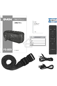 Портативная колонка Sven PS-860 черный 100W 1.0 BT/3.5Jack 5400mAh (SV-022518)