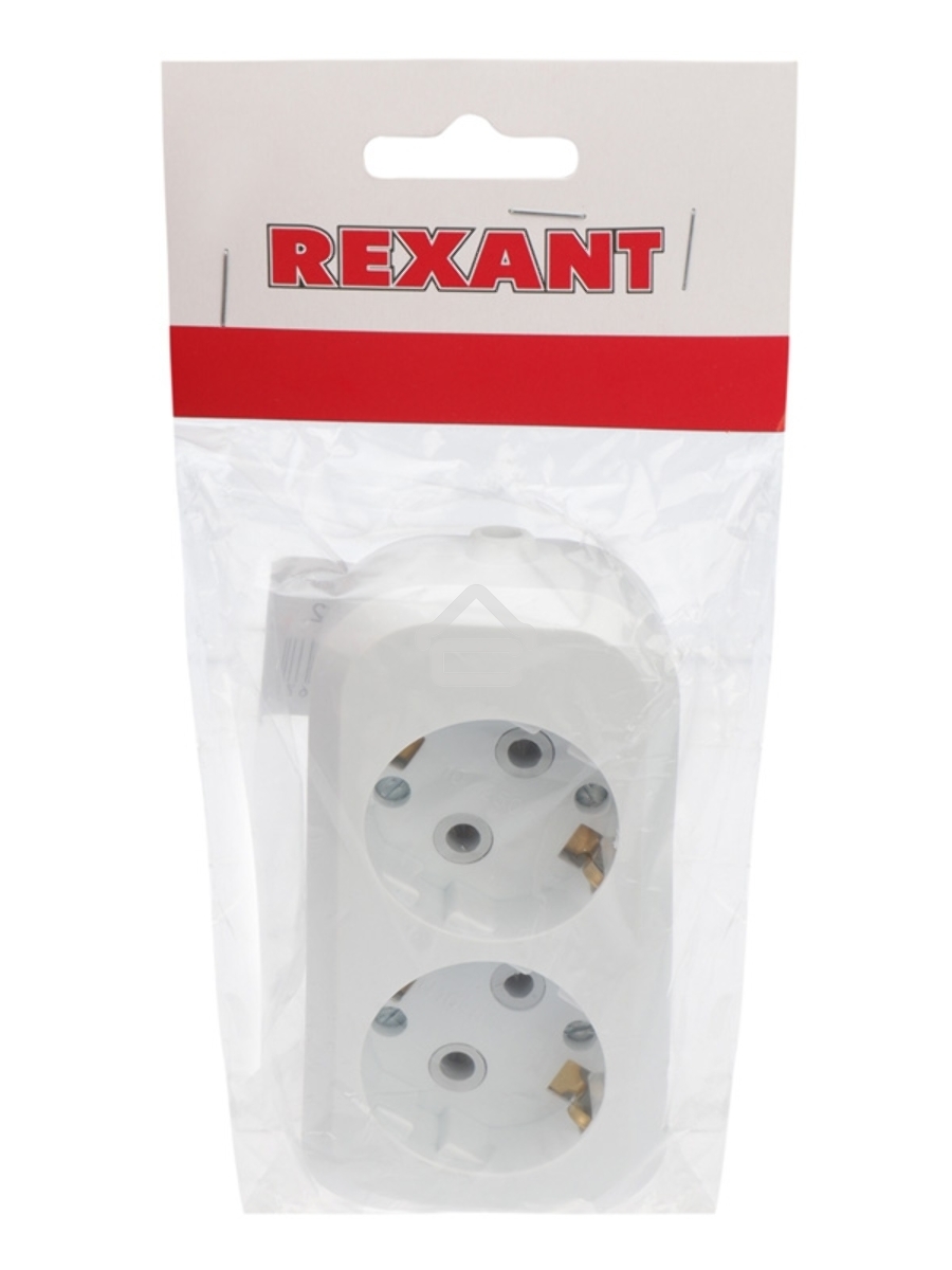 Колодка 2 гнезда с заземлением Rexant