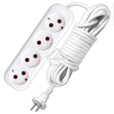 Удлинитель 4х5 м без заземл. 6А IP20 У6-766М ПВС 2х0.75 UNIVersal 766М-05