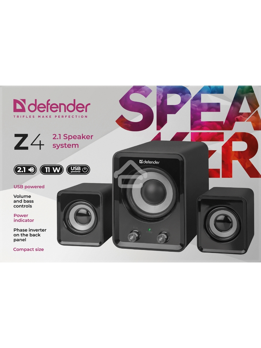 Колонки Defender Z4 2.1,11 вт., Питание от USB